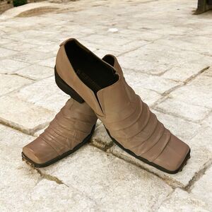 FIESSO by Aurelio Garcia Shoes Mens Size 9 Tan Leather Slip On Shoes